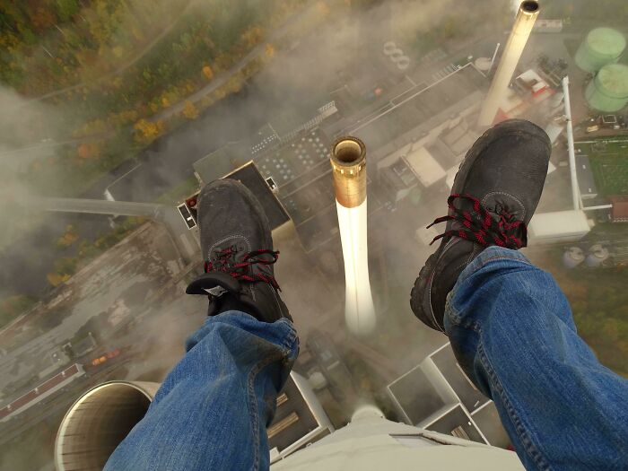 Sitting On A 282-Meters-Tall Chimney