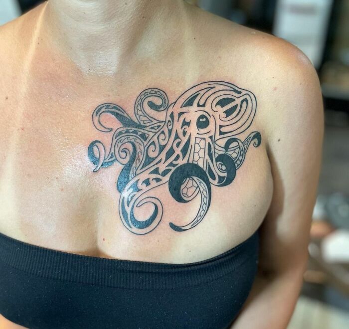 Tribal Octopus Tattoo