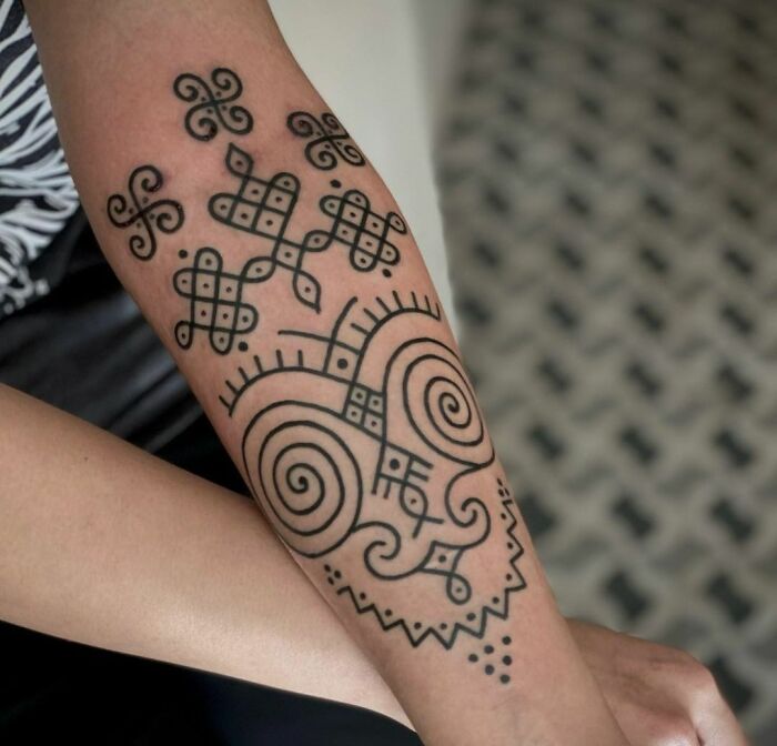 Tribal Tattoo On Forearm