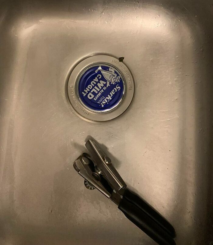 I Dropped My Tuna Can In The Sink And I Can't Fish It Out. Please Send Help