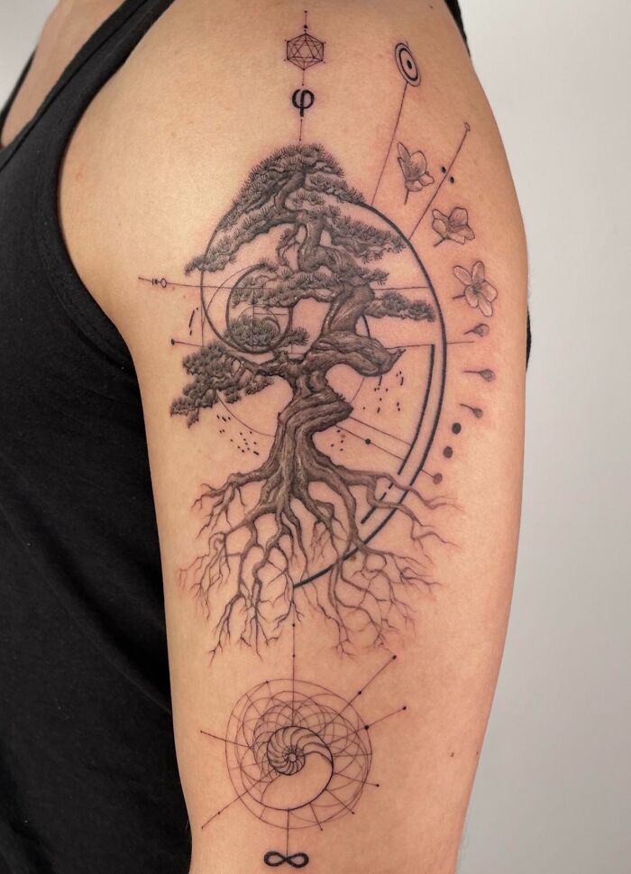 Bonsai tree tattoo
