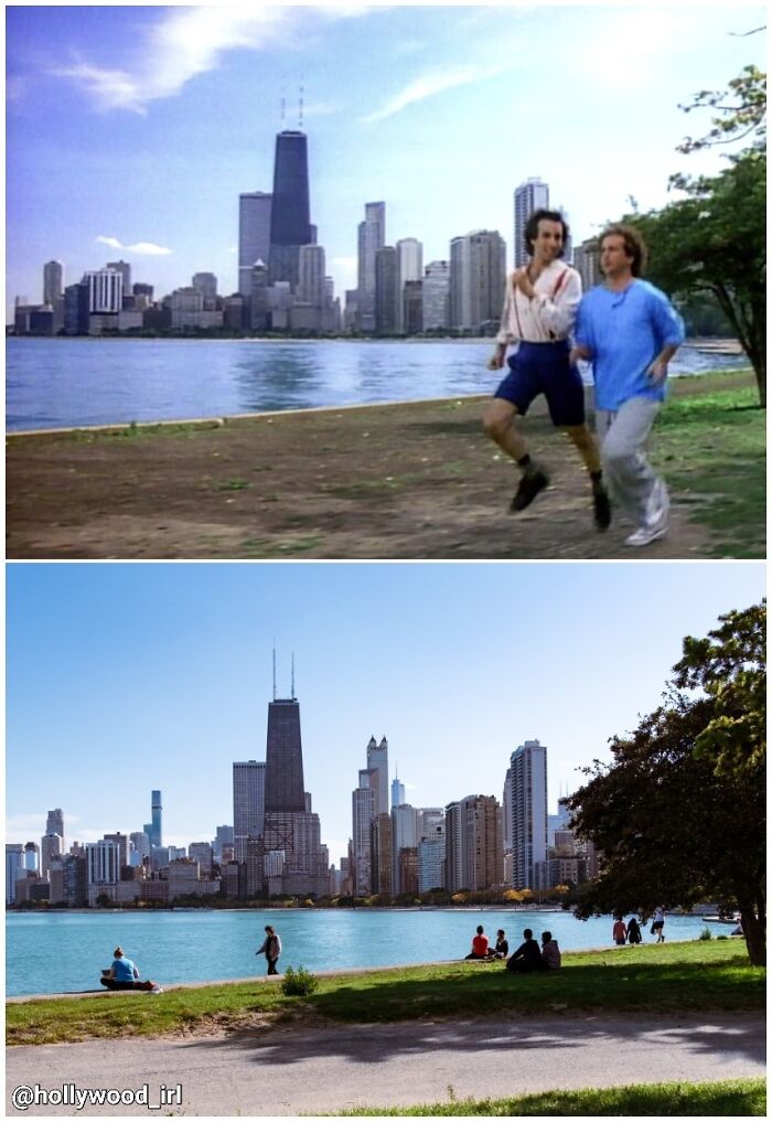 Chicago Skyline 1986 vs. 2022 (As Seen In Perfect Strangers)