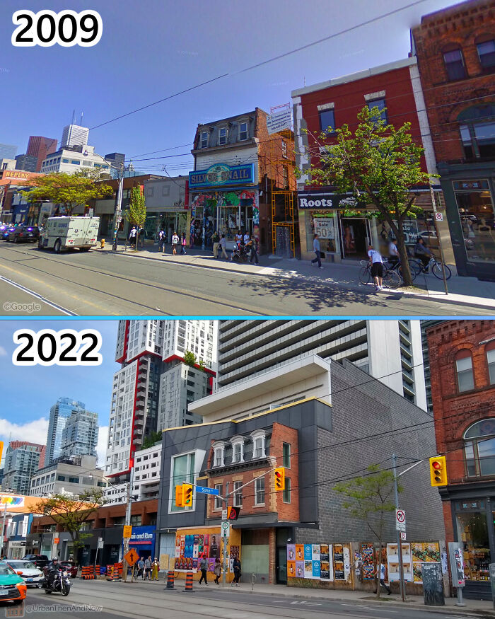 Queen And Soho, Toronto, Canada - 2009 And Now