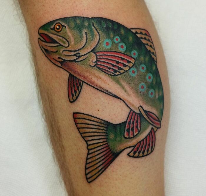 American traditional fish tattoo