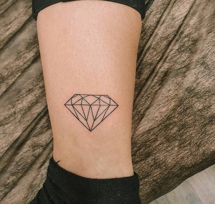 Diamond ankle tattoo