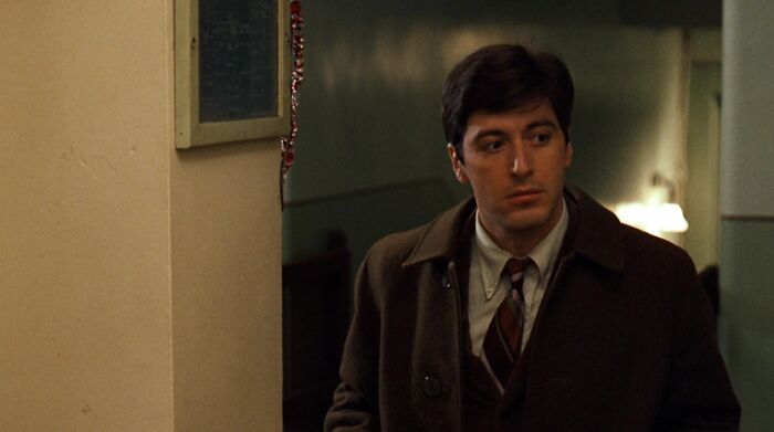 Michael Corleone looking to the corner