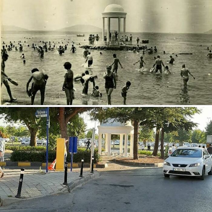 Playa Süreyya en Estambul, años 40 y ahora