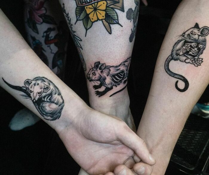 Rats wrist tattoos