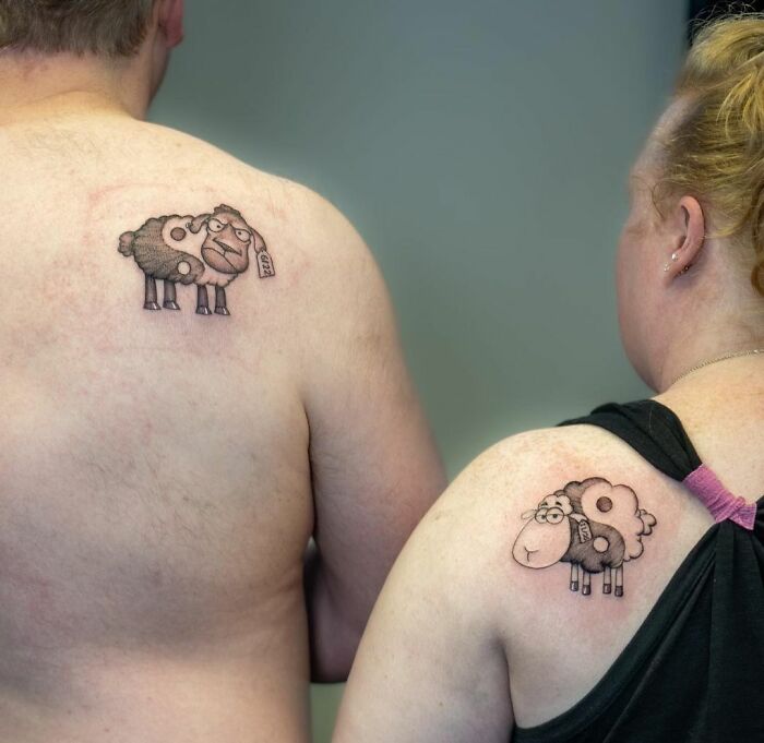 Sheep shoulder tattoos