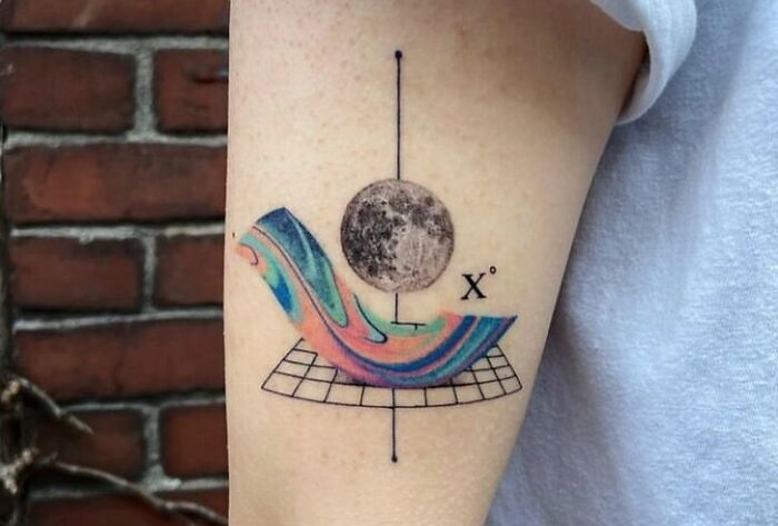 Moon arm tattoo