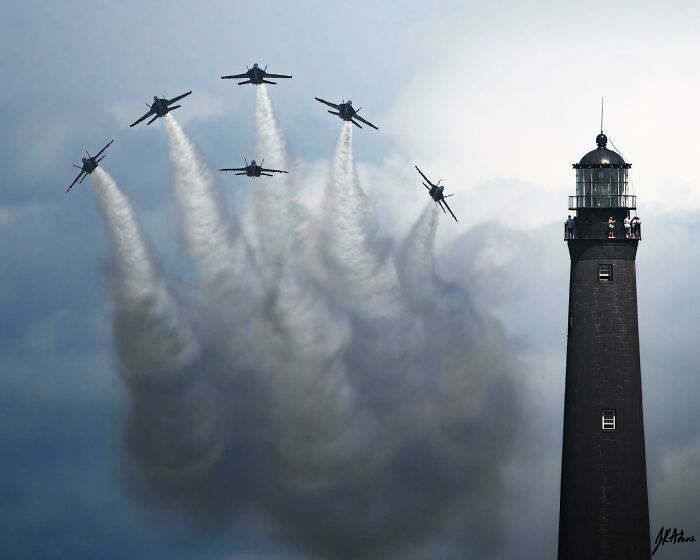 ITAP Of The Blue Angels And A Lighthouse