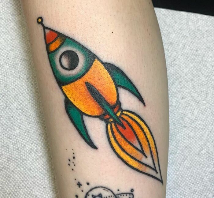 Spaceship tattoo