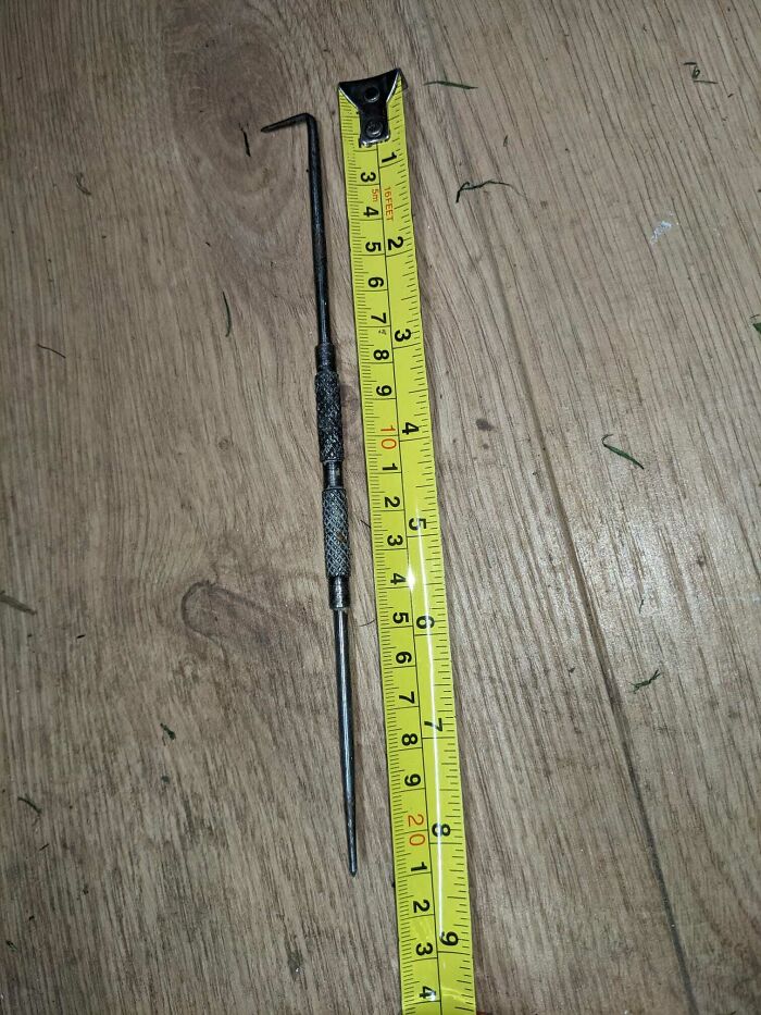 What Is This Metal Rod 20cm In Length, Spiked Both Ends With One End A Right Angle. Inherited From Airplane Mechanic (Deceased). What Is It Used For?