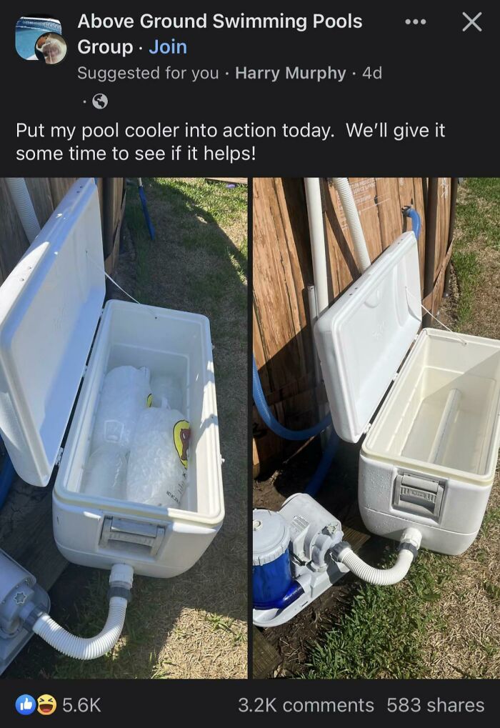 An Attempt To Cool A Pool.. Have A Feeling It Didn’t Work Well