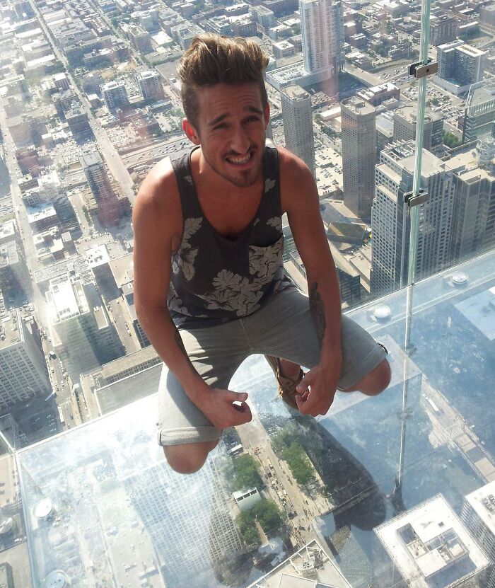 Me Facing My Immense Fear Of Heights 103 Floors Up On The Willis Tower In Chicago! I Did It