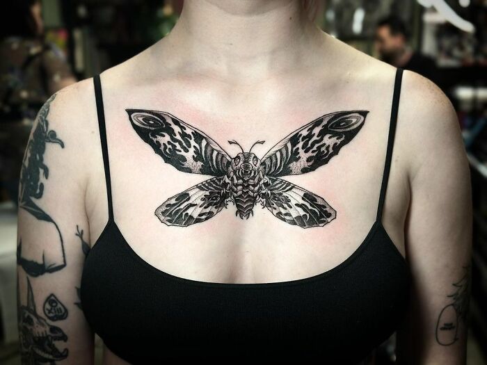 Mothra Large Chest tattoo