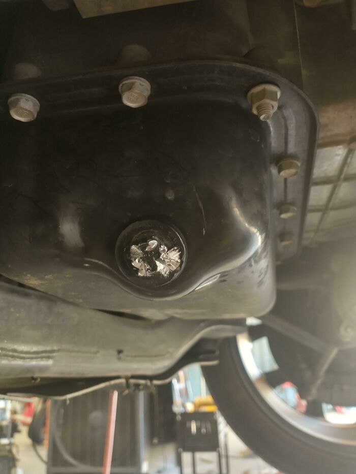 Customer Does His Own Oil Changes. Said He Rounded The Plug Off