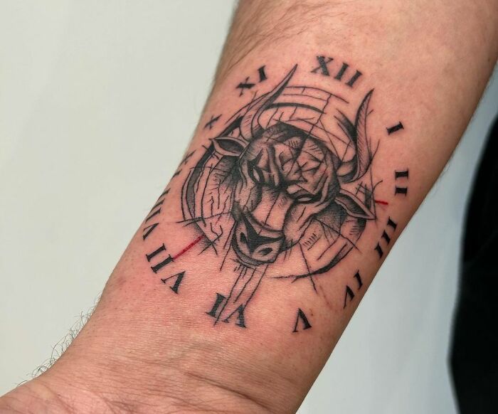 Taurus wrist tattoo
