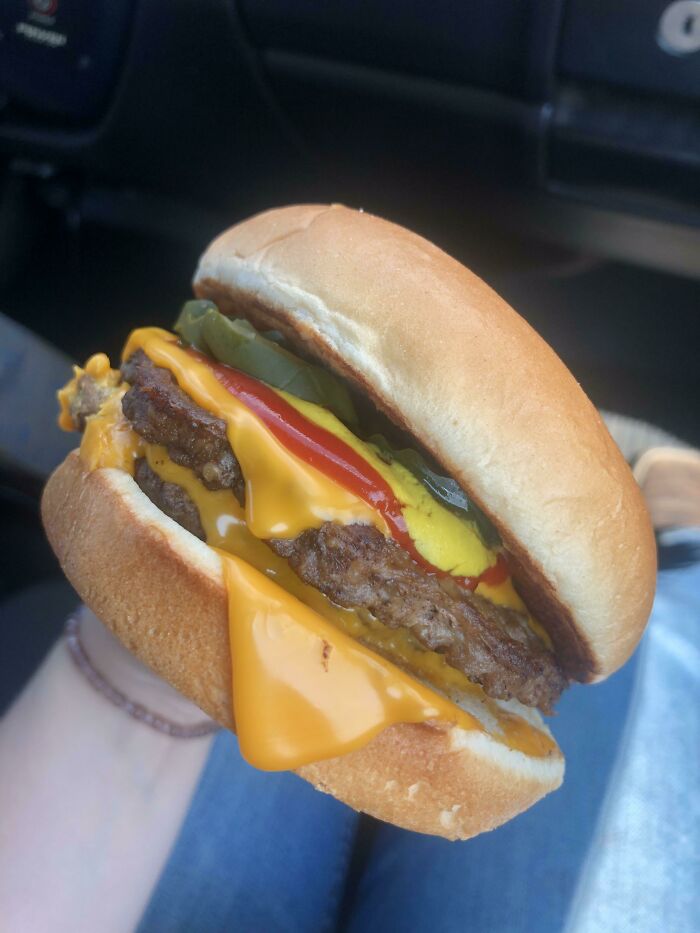 This Perfect Looking Burger I Got From Dairy Queen
