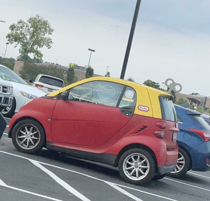 Saw This Adult Sized Little Tikes Car In The Parking Lot Where I Was