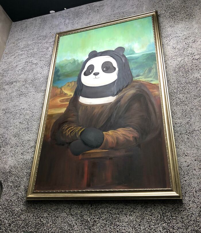This Panda Painting At A Panda-Themed Restaurant In Shanghai, China