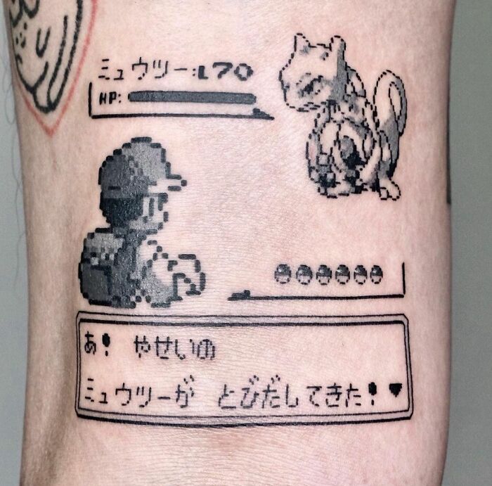 Pokémon battle screen Tattoo