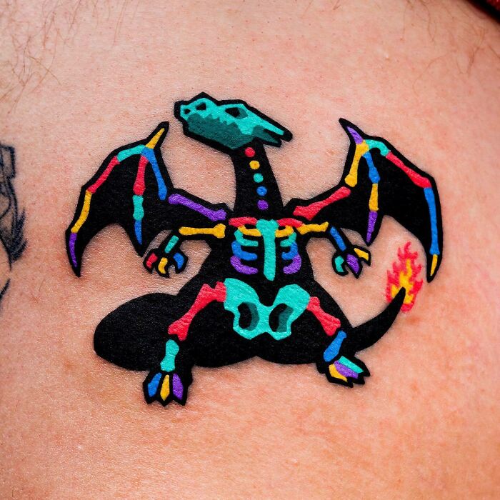 Charizard from pokémon tattoo 