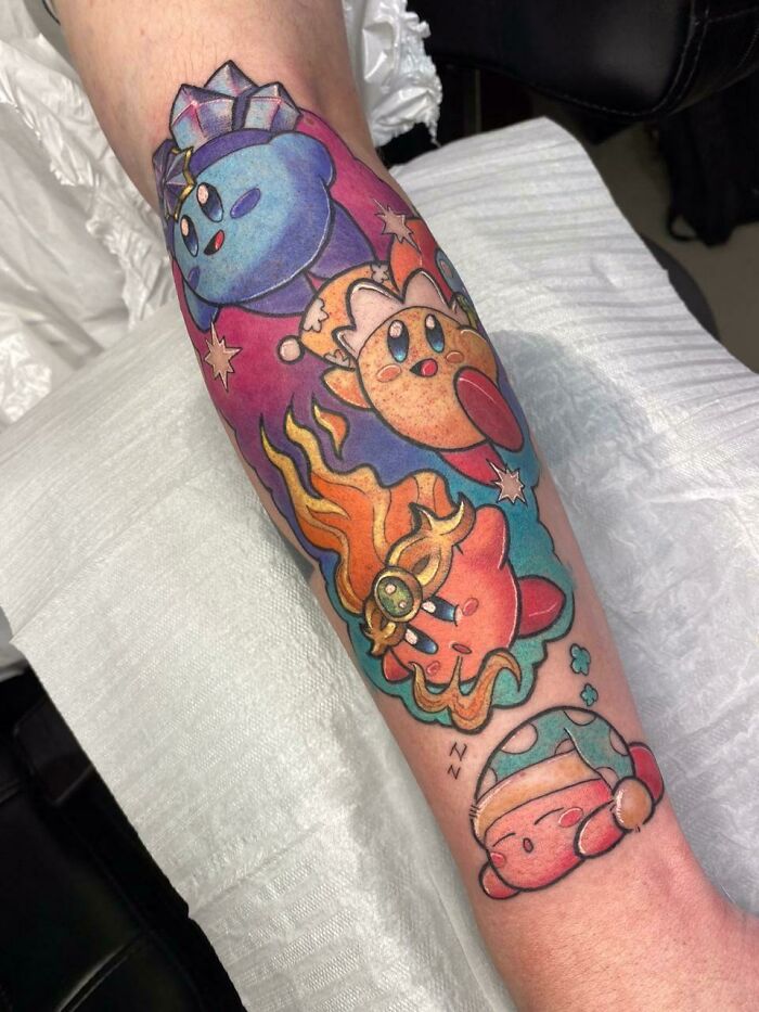 Kirby characters tattoo 