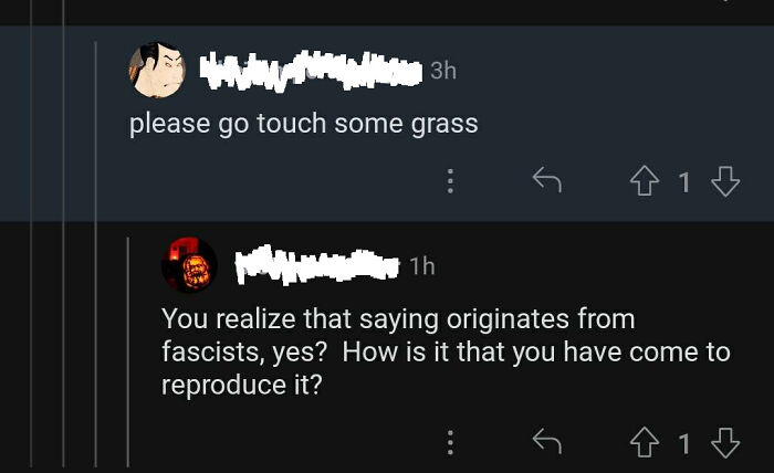 Touching Grass Makes You A Fascist