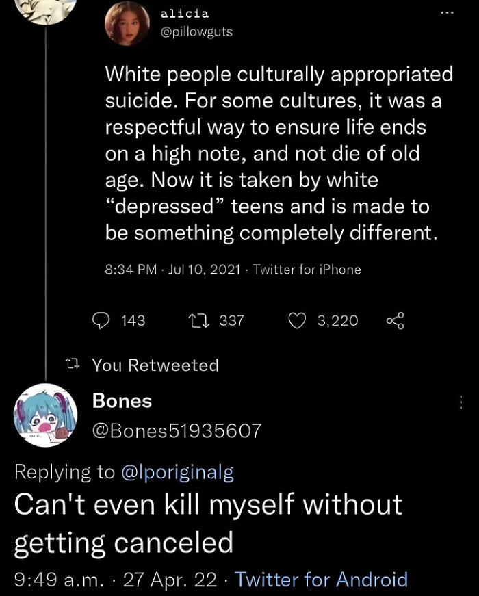 Chronically Online Suicide