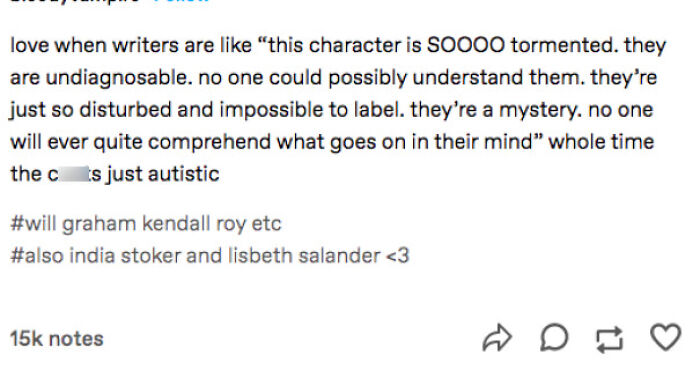 Mysterious, Tormented Fictional Characters = Autistic?