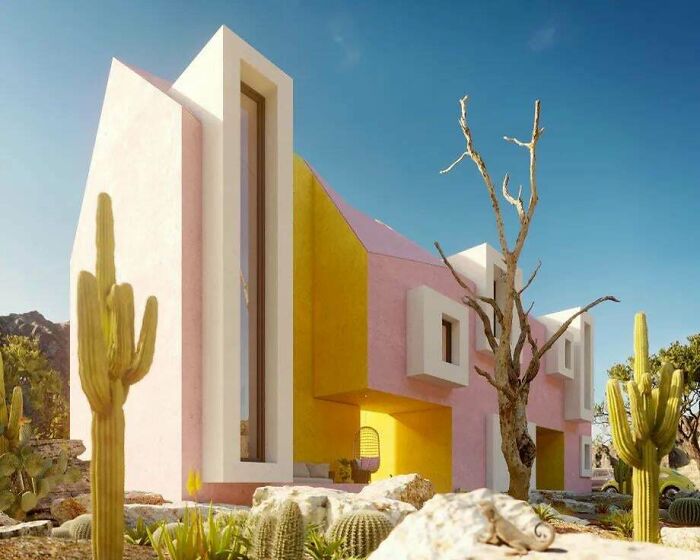 “Colorful Desert House” (Render) Sonora, Mexico