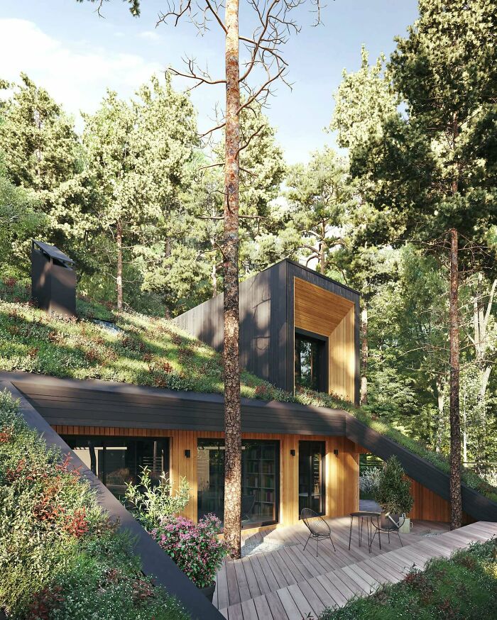 A Smart Passive House With Green Roof In Moscow, Russia By Snegiri Architects