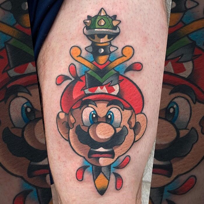 Mario dagger tattoo