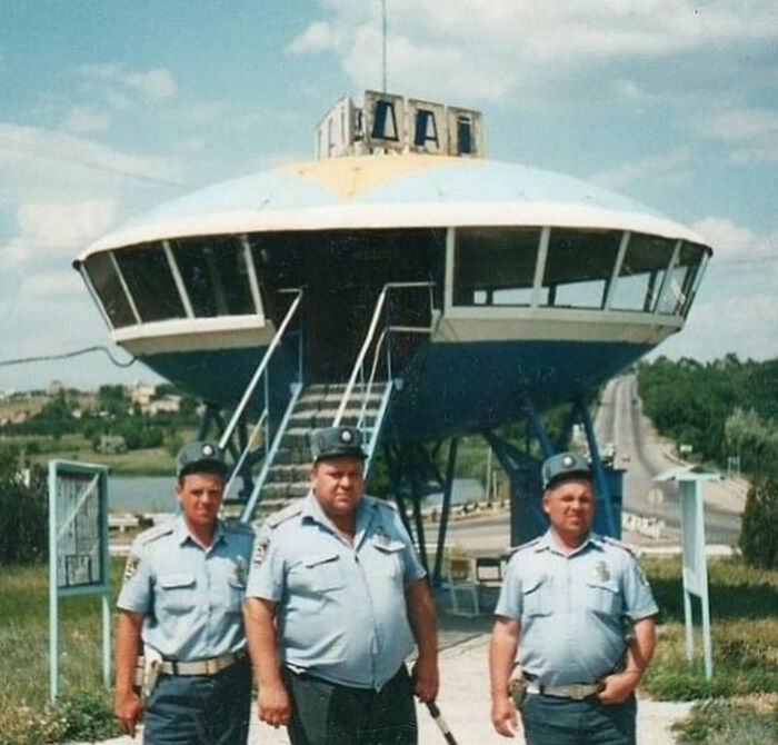 Traffic Police Station, Vasylivka, Ukraine. Built In The 1960s