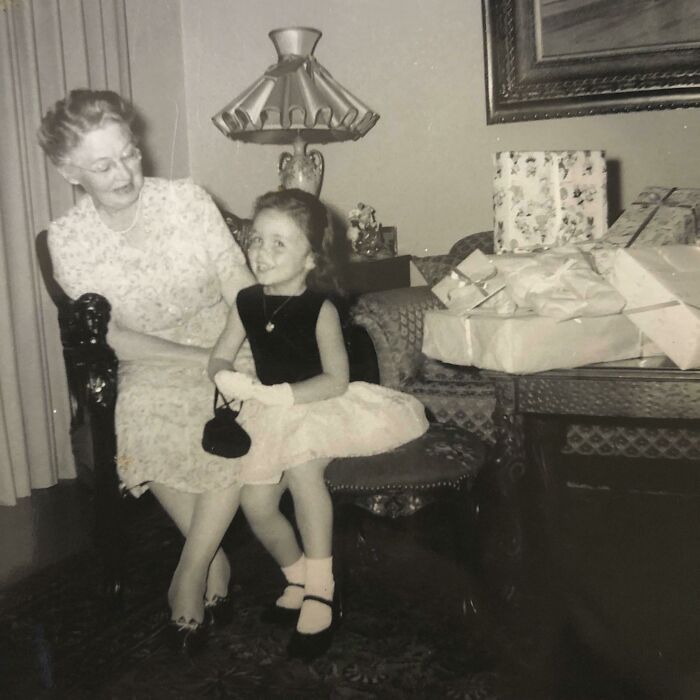 Me Posing With My Sweet Grandmother Sixty-Four Years Ago Today On The Occasion Of My Fifth Birthday, 1958