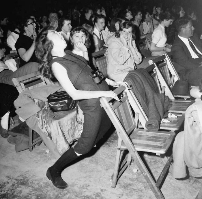 Teenagers At An Elvis Presley Rock Concert In Philadelphia, 1957