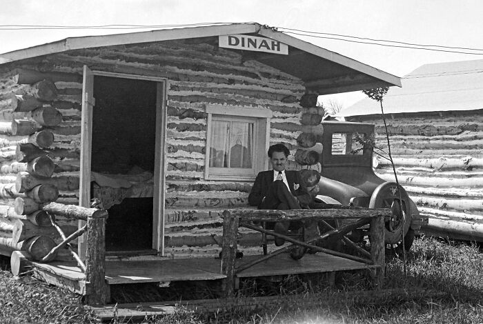 1930. My Father, Age 25. He And My Mother Were On A Sight-Seeing Trip From Canton, Ohio To Niagara Falls. (I Think For Their 1-Year Anniversary.) They Stayed Overnight At These Cabins