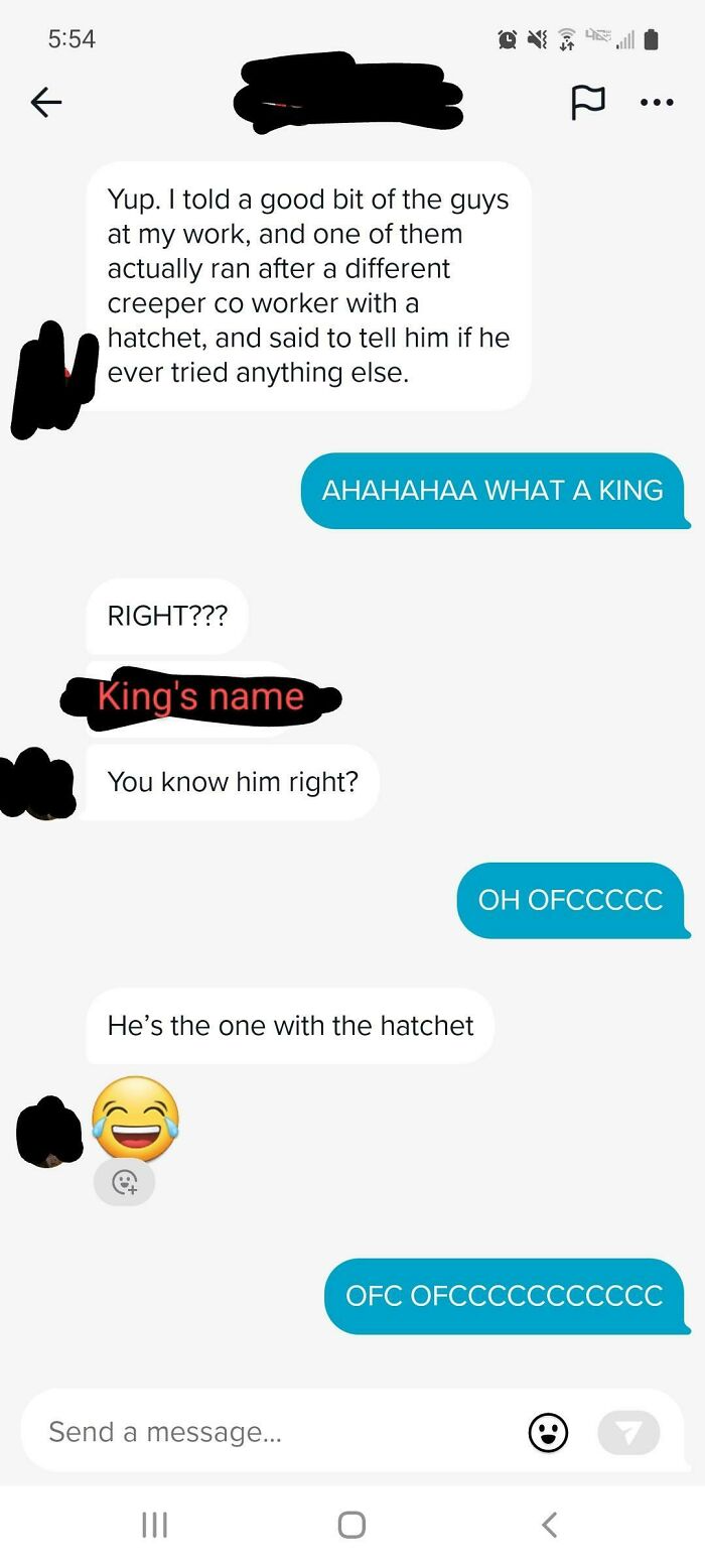 My Friend Has Been Getting Creeped On By One Of Her Older Coworkers (She's Underage). I Asked If She Had Told Anyone About It And This Ensued
