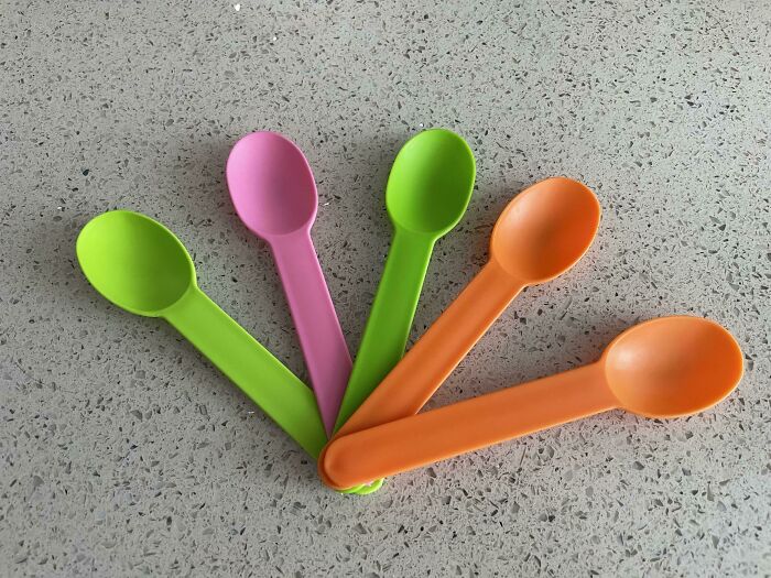 “One-Time Use” Froyo Spoons That I’ve Been Using For 8 Years