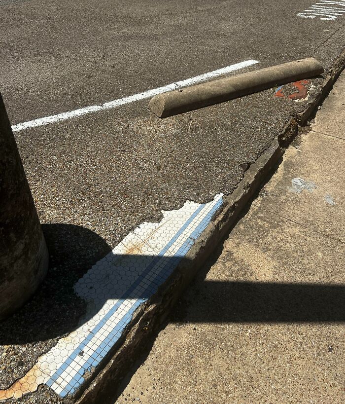 Asphalt Over Tiles In A Waco, TX Parking Lot