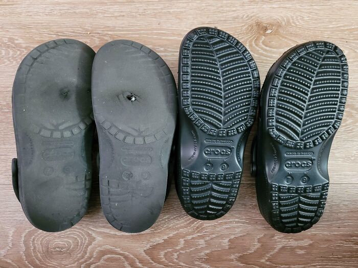 The Crocs I've Been Wearing As My Everyday Shoes For 6 Years vs. A Brand New Pair