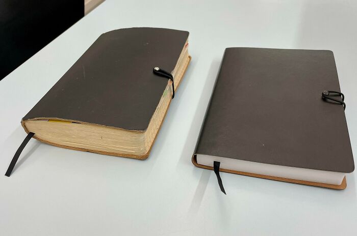 A New Notebook Next To The One I Used Last Year