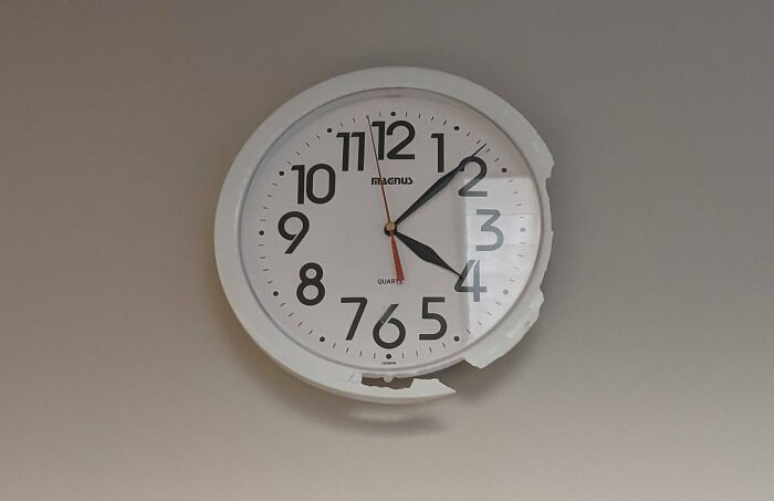 This Clock Has Been Around My Office For More Or Less 20 Years. It Is Disintegrating On The Sunny Side