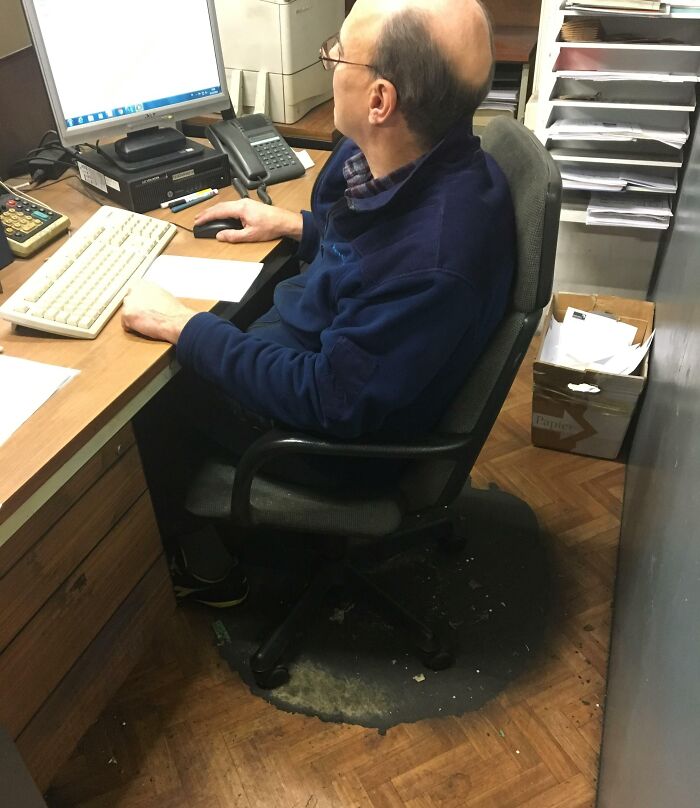 What Working And Sitting On The Same Spot For 41 Years Does To The Floor