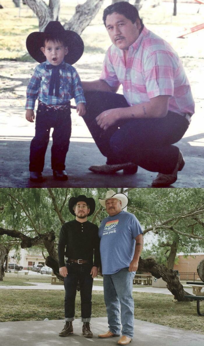 My Dad And I. Same Park, 33 Years Apart