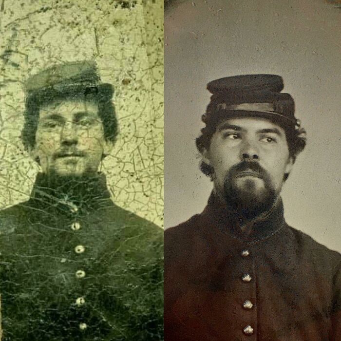 My Great-Great Grandfather (Left) 1862, And Me (Right), 2022