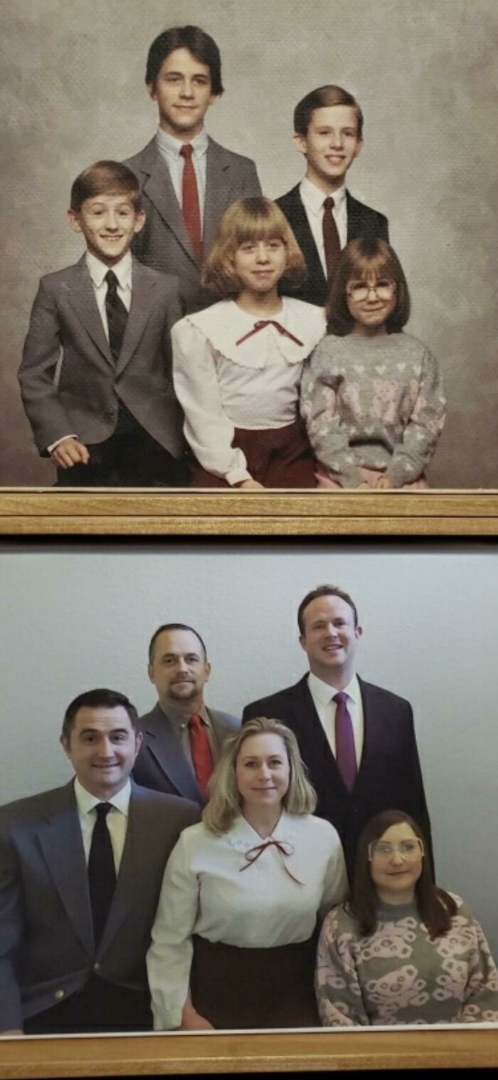 Me And My Siblings Recreated This For My Parents As A Gift For Their 50th Anniversary. 1985-2019