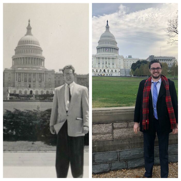 My Grandfather On His Honeymoon In 1955 And Me Traveling For Work In 2018