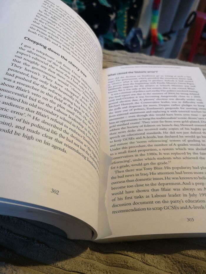 My Book Has A Page Ripped Out, But Still Goes From 302-303